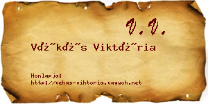 Vékás Viktória névjegykártya
