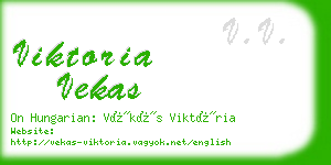 viktoria vekas business card